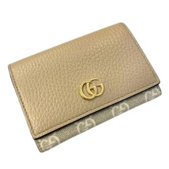 Gucci Pre-owned Wallets, female, Beige, Size: ONE SIZE Pre-owned Vintage Card Case