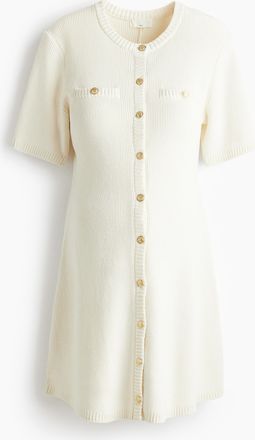 H&M MAMA Strickkleid - White