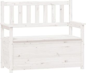 vidaXL Vidaxl - Bench White 112.5x51.5x96.5 cm Solid Wood Pine