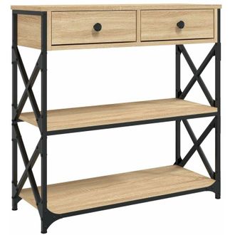 vidaXL Console Table Sonoma Oak 75x28x75 cm Engineered Wood Vidaxl