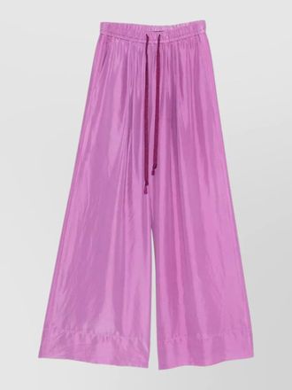 Forte_Forte silk drawstring trousers wide leg cut
