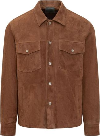 Giocasta 2462Suede Jacket - Heren - Leren en Su&egrave;de Jassen - Bruin - 3XL - Leer - Jassen