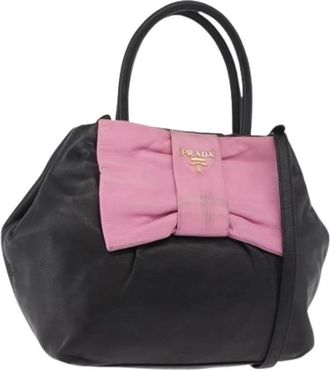Prada Pre-owned Vintage Leren Handtas - Dames - Vintage Handtas - Zwart - ONE Size - Leer - Vintage