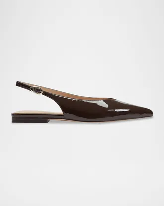 Marc Fisher Gabra Patent Leather Slingback Flats