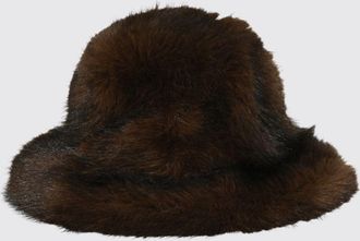Liviana Conti Faux Fur Hat with a Medium Brim