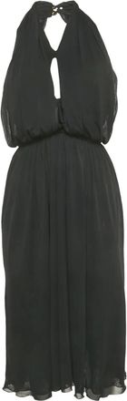 Gucci Abito midi con scollo allamericana - Nero