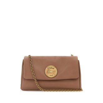 Chlo&eacute; Antiqued Pink Leather Medium Heritage Shoulder Bag