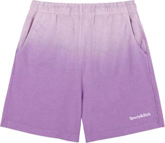 Sporty & Rich Gymshorts met Logo Borduurwerk - Heren - Korte Broeken - Paars - XL - Katoen - Korte Broeken