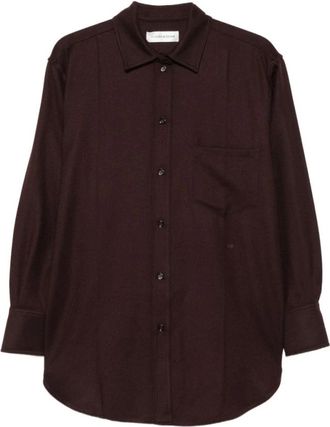 Victoria Beckham Shirts - Dames - Overhemden - Paars - 3XS - Leer - Overhemden