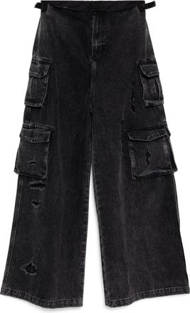 Ground-Zero cargo jeans - unisex - Other Fabrics/pure cotton/Polyester - L - Black