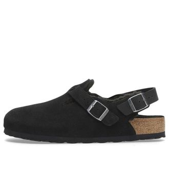 Birkenstock Tokio Shearling Suede Black 1028328