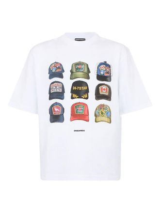 Dsquared2 White Relaxed-Fit T-Shirt