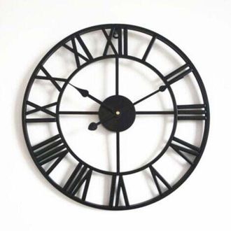 OEM Reloj De Pared Vintage Silencioso De 45 Cm Con N&uacute;meros Romanos, Sin Tictac, De Metal - Decoraci&oacute;n Para El Hogar, Ideal Para Sala De Estar, Cocina, Caf