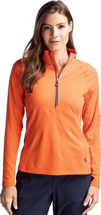 Cutter & Buck Adapt Eco Knit Stretch Recycled Womens Half Zip Pullover Jacket
