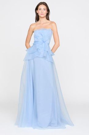 Theia Gilda Draped Rose Gown in Serenity Blue at Nordstrom, Size 16