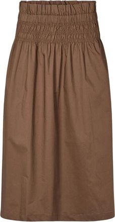 Rue de Femme RUE de Femme - Victorie Skirt - Dames - Rokken - Bruin - Maat: 2XL Katoen