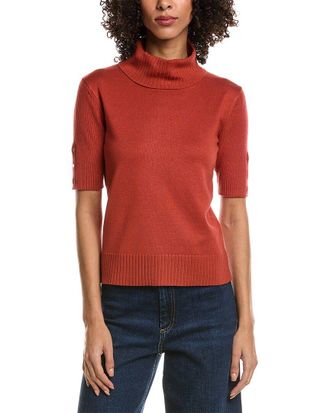 T Tahari Elbow Sleeve Turtleneck Sweater