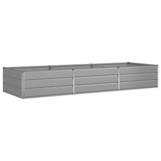 vidaXL Jardinera Gris Claro 290 X 100 X 45 Cm Acero Galvanizado Vidaxl