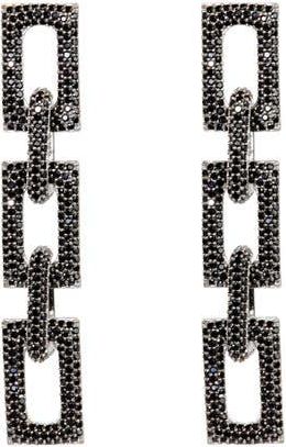 Nickho Rey Flat Block Earrings in Black/white Rhodium at Nordstrom