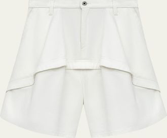 Loewe x Paulas Ibiza Panelled Cotton Denim Shorts