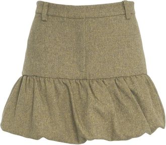 Baum Und Pferdgarten Gathered Ruffle Hem Mini Skirt In Textured Recycled Fabric