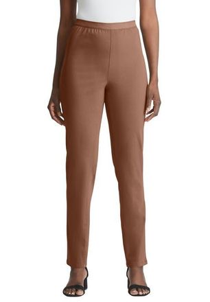 Jessica London Stretch Denim Straight-Leg Jegging in Creamy Mocha at Nordstrom, Size 20Short