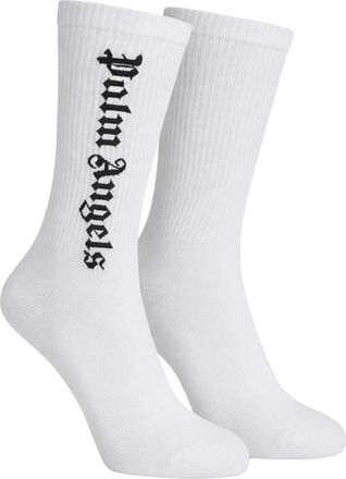 Palm Angels Classic Logo Socks - Heren - Sokken - Wit - M - Katoen - Ondergoed