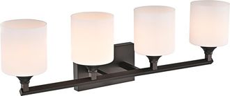 Chloe Lighting JANE Contemporary 4 Light Rubbed Bronze Bath Vanity Fixture 29 Width