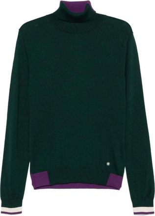 Manuel Ritz Turtleneck Trui - Heren - Coltruien - Groen - 3XL - Wol - Truien & Vesten