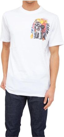 Philipp Plein Witte T-shirts voor een stijlvolle look - Heren - T-shirts - Wit - 2XL - Katoen - Tops