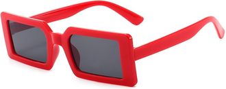 Generic Small Frame Vacation Men Sunglasses Outdoor Commuter Party Sun Glasses(Red)