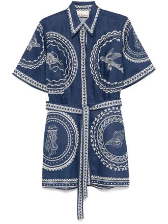 Alemais Oceane mini dress - Blue