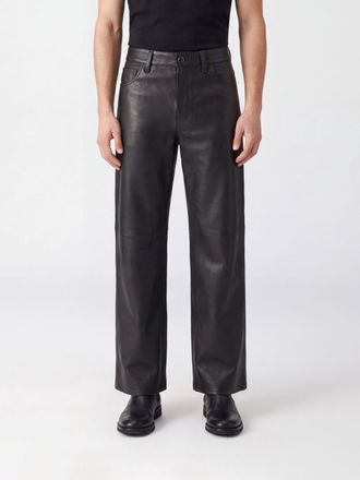 7 For All Mankind Pantaloni wide leg a cinque tasche in pelle di vitello