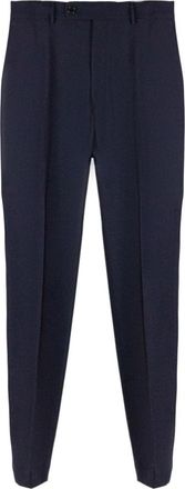 Incotex Slim-Fit Taps Toelopende Pantalon van Maagdelijke Wolmix - Heren - Nette broeken - Blauw - S - Wol - Broeken