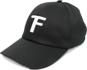 Tom Ford Black Six-Panel Hat With Embroidered Logo