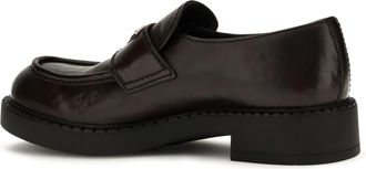 Prada Mens Loafers Brushed Leather Teak