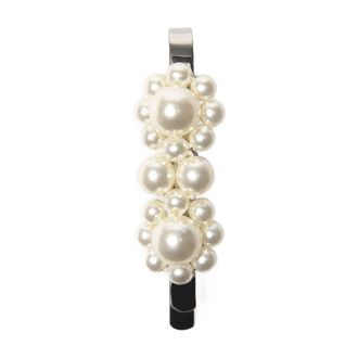 Simone Rocha Mini clips de pelo de flores Simone Rocha Pearl White