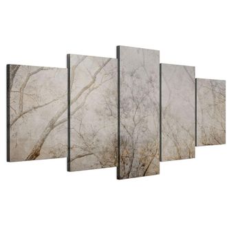 OEM Cuadro Sobre Lienzo Italiano De 100 X 50 Cm, Pent&aacute;ptico - Estilo Ecl&eacute;ctico - Naturaleza Cuadro Sobre Lienzo Italiano De 200 X 100 Cm, Pent&aacute;ptico - Est
