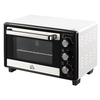 HOMCOM Fornetto Elettrico 16l Temperatura 100&deg;c-230&deg;c Timer 60 Minuti Bianco - Homcom