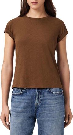 AllSaints Anna Cotton T-Shirt in Cognac Brown at Nordstrom, Size X-Small