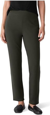 Eileen Fisher Washable Flex Ponte Slim Ankle Pant Womens Clothing Woodland : LG 28.5, Elastane/Lyocell/Nylon