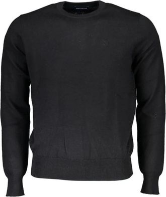 North Sails Luxe Zwarte Crew Neck Sweater - Heren - Ronde hals truien - Zwart - 2XL - Kasjmier - Truien & Vesten