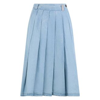 Fabiana Filippi Midi Skirts, female, Blue, Size: XS Pleated Midi Skirt with Belt