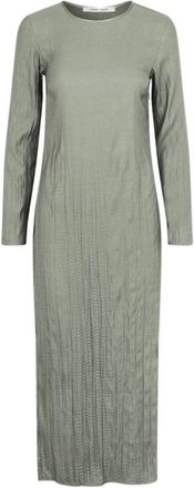Sams&oslash;e & Sams&oslash;e Midi Jurk - Dames - Casual kleedjes - Groen - S - Polyester - Kleedjes