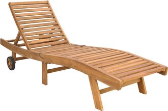 vidaXL Tumbona Madera De Teca Maciza Marr&oacute;n Vidaxl