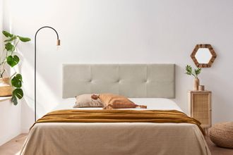 Moonia Moonia - Cabecero Tapizado Altea Acualine 170x50x5 Cm - Beige Tostado