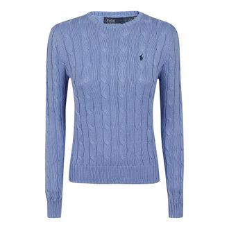 Polo Ralph Lauren Round-neck Knitwear, female, Blue, L, Julianna Long Sleeve Pullover
