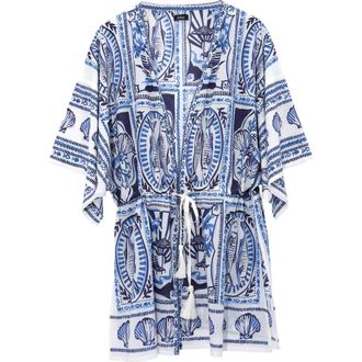Echo Montauk Tile Robe in Ultramarine at Nordstrom, Size X-Small