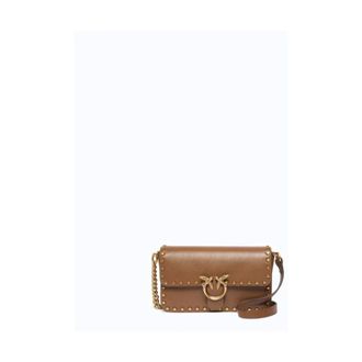 Pinko Pinko, Dames, Tassen, Bruin, Maat: ONE Size Katoen