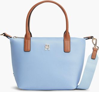 Tommy Hilfiger Womens Popette Mini Tote Bag in Light Blue Nylon - One Size